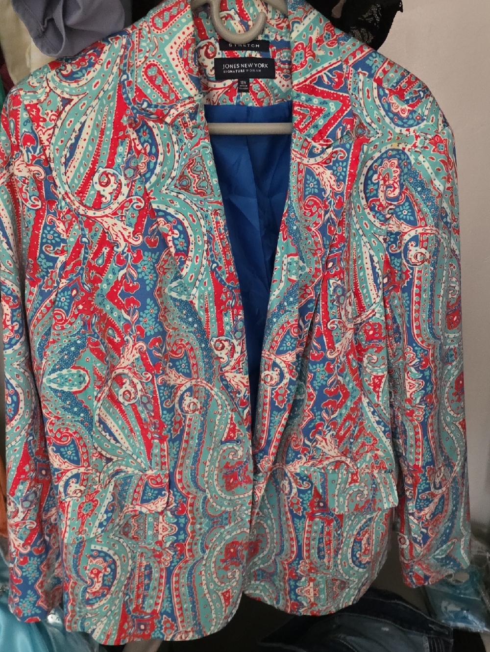 Jones New York Multicolor Paisley Jacket